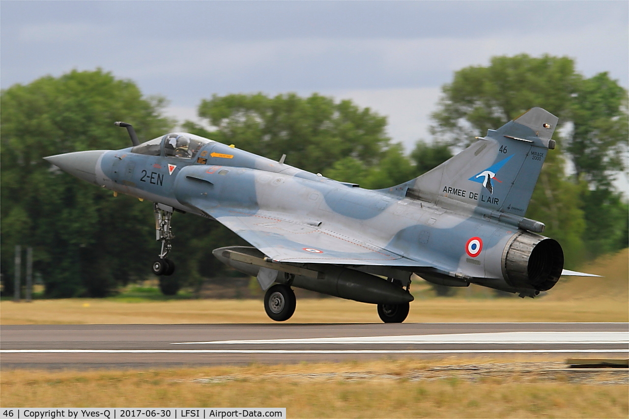 46, Dassault Mirage 2000-5F C/N 213, Dassault Mirage 2000-5F, Landing rwy 29, St Dizier-Robinson Air Base 113 (LFSI)