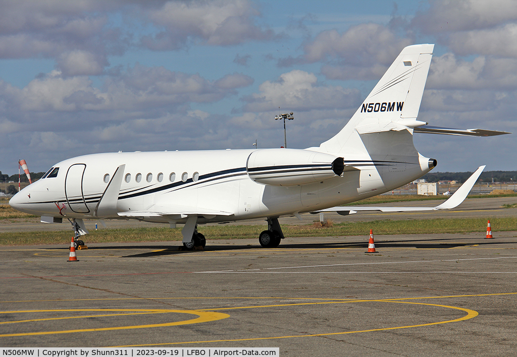 N506MW, 2008 Dassault Aviation Falcon 2000LX C/N 150, Parked at the General Aviation area...