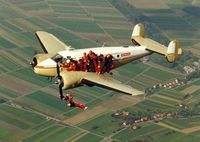 N250RP @ ROA - Summer 1983 over the Shenandoah Valley, VA Pilot: Mike Hinson, Mountain Air Cargo - by Mike Sheppard