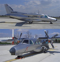 N466DC @ LFST - MITSUBISHI MU2 - by Unknown