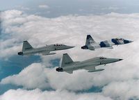 N586PC - In flight with N685TC(F-5A), N638TC (T-38A) - by Unknown