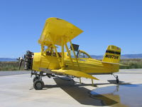 N8875H - Richter Aviation Ag-Cat N8875H at airstrip near Maxwell, CA during rice planting in Sacramento Valley - by Steve Nation