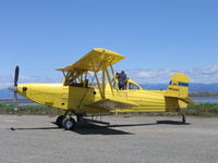 N6929K - Williams Air Service Ag-Cat during rice seed planting flights near Biggs, CA airstrip - by Steve Nation