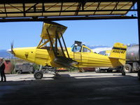 N9924C - Richter Aviation's 1979 Grumman-Schweizer G-164C during rice seeding operations from airstrip E of Maxwell, CA - by Steve Nation