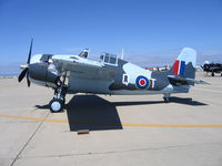 N5833 @ MER - Commemorative AF FM-2 painted in Royal Navy colors (Q-T) at West Coast Formation Clinic - by Steve Nation