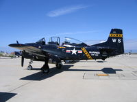 N528TC @ MER - T-28C BuAer 146253 as VMF-323/WS Marines @ West Coast Formation Clinic - by Steve Nation