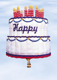 N7164E - Aerostar Birthday Cake Balloon - by Keith Sproul