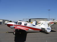 N7683B @ MCE - James Darcey's 1957 Bellanca 14-19-2 at Merced, CA in USCG Auxiliary marks - by Steve Nation