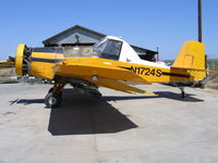N1724S @ MAE - S & S Flying Service 1968 Aero Commander S2R with spreader at Madera, CA - by Steve Nation