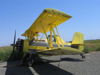 N703Y @ CL23 - Chuck Jones Flying Service 1963 Grumman G-164 Ag-Cat rigged as duster at Biggs, CA