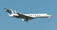N225GV @ PDX - During emergency landing maiden flight 21 nov 2005 - by AP Photo/Greg Wahl-Stephens