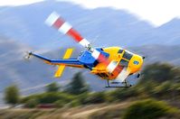 N212VC - Beauty shot of copter 9 in a tight turn. - by Glenn Grossman