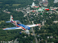 N540DH @ KBAF - John Klatt flying formation with Michael Goulin & Ed Hammil - by Dave O'Brien