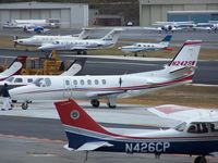 N242SW @ PDK - Tied down @ PDK with vairous AC in background - by Michael Martin