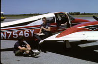 N7546Y @ EWB - The Pigeon tracking crew waits for a pigeon to become airborne - by Charles Walcott