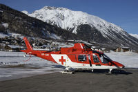 HB-XWK @ SMV - REGA Swiss Air Ambulance Agusta Heli at Samedan - by Mo Herrmann