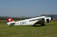 HB-HOS @ HILZINGEN - Ju-Air Junkers Ju-52, with special stickers, at Hilzingen/Germany - by Mo Herrmann