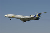 EP-CPO @ THR - Caspian Airways, Tupolev 154 at Tehran Mehrabad - by Mo Herrmann
