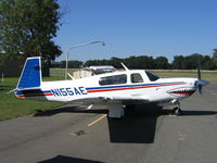 N155AE @ L36 - 1989 Mooney M20 at Rio Linda, CA with sharkmouth - by Steve Nation