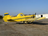 N3655R - three-quarters tail shot of Spain Air 1980 Air Tractor AT-301 rigged for dusting near South Dos Palos, CA (Fleet #5) - by Steve Nation