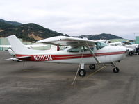 N9113M @ DVO - 1976 Cessna 182P at Gnoss Field, CA - by Steve Nation