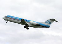 PH-KZE @ BRS - KLM Fokker 70 taking off at Bristol Airport, Bristol, England in August 2004