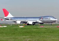 JA402J @ LHR - Japan Airlines Cargo Boeing 747-400 (JA402J) waiting for take-off at London (Heathrow) Airport, England April 2005 - by Adrian Pingstone