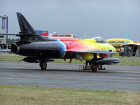 G-PSST - A privately-owned Hawker Hunter F.58 (G-PSST, “Miss Demeanour”) powered by one Rolls Royce Avon Mk 207, at Kemble airfield, Kemble, Gloucestershire, England in June 2004 - by Adrian Pingstone
