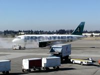 N905FR @ SEA - Frontier Airlines A319 push off at Seattle-Tacoma International Airport - by Andreas Mowinckel