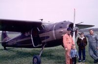 N9879A @ AKRON NY - Bob Martin, Lester Kuhn, Kleeber bros Frontier Skydivers - by Kleeber