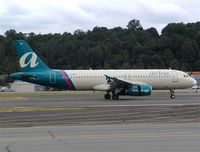 N391LF @ BFI - Ryan Int'l Airlines operated this A320 for a group of airTran employees to pick up the company's first 737-700 (Jun04) - by Andreas Mowinckel