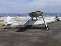 N2924D @ WVI - Monterey Bay Aviation's 1955 Cessna 170B at Watsonville, CA.  Substanially damaged on June 28, 2006 when pilot lost control on take-off run at Nut Tree Airport (Vacaville, CA), left runway and hit dirt berm. - by Steve Nation