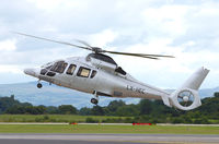 LX-HEC @ EGCC - Fine looking copter arriving to collect Russian Oil Billionaire Roman Abramovich. - by Kevin Murphy