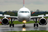 9H-AER @ EGCC - Air Malta's A.320 with thrusters still out and lights blazing. - by Kevin Murphy