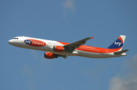 OY-VKB @ PMI - A Danish registered My Travel A.321 blasting away from Palma Airport, Majorca. - by Kevin Murphy