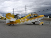 N11681 @ RHV - Amelia Reid Aviation LLC 1972 Bellanca 7KCAB (sans wings) between rainstorms at Reid-Hillview Airport, San Jose, CA - by Steve Nation