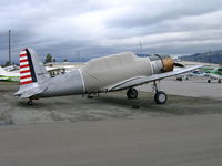 N55537 @ RHV - Consolidated Vultee BT-13A (c/n 2469) between rainstorms at Reid-Hillview Airport, San Jose, CA - by Steve Nation