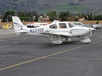 N224DE @ RHV - 2001 Cirrus Design SR22 ready for flight between rainstorms at Reid-Hillview Airport, San Jose, CA - by Steve Nation