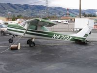 N4713X @ RHV - Force Engineering 1966 Cessna 150G (minus engine) between rainstorms at Reid-Hillview Airport, San Jose, CA - by Steve Nation