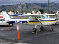 N46473 @ RHV - Flying Twenty Inc. 1978 Cessna 152 (minus prop) between rainstorms at Reid-Hillview Airport, San Jose, CA - by Steve Nation