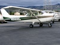 N9668Q @ RHV - Aviation Capital Management 1975 Cessna 172M between rainstorms at Reid-Hillview Airport, San Jose, CA - by Steve Nation