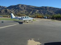 N6461D @ SZP - 1982 Beech B36TC BONANZA, Continental TSIO-520-UB, Turbo-charged, Holding short for runway 04 - by Doug Robertson