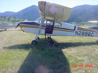 N2896C @ 2005 - MY CO PILOT AND 2896C AT HENRY'S LAKE IN IDAHO - by MICK HUBNER