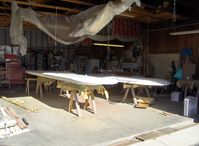 N23283 @ SZP - 1939 Piper J-3C CUB, Recover wings fabric at Rowena's Flying Fabric Company - by Doug Robertson