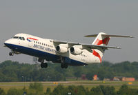 G-BZAY @ EGCC - Lift off from 24L. - by Kevin Murphy