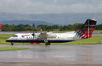 G-BRYU @ EGCC - A damp arrival at Manchester. - by Kevin Murphy