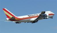 N710CK @ ANC - Kalitta Air Boeing 747 departing Anchorage International Airport. This guy must have asked specifically for this runway.  No one else took off here.