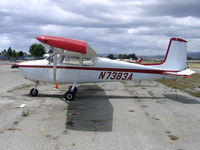 N7383A @ E16 - 1956 Cessna 172 (straight tail) at San Martin, CA. Destroyed after flying into terrain at night near Gilroy, CA on December 21, 2005 on flight from San Martin-Fresno.  IFR conditions prevailed.  Four fatalities. - by Steve Nation