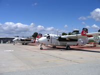 N445DF @ KCVH - CDF Tankers #81 (N449DF) [foregound] and #80 (N445DF) [background] on alert at Hollister, CA - by Steve Nation