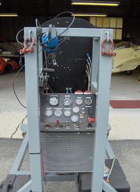 N151RK @ SZP - 1998 OLIVER TF-51, LS6 Corvette Engine Run Stand Test Cell, instruments, engine controls, fuel tank, battery, heat exchanger & restraint shackles - by Doug Robertson